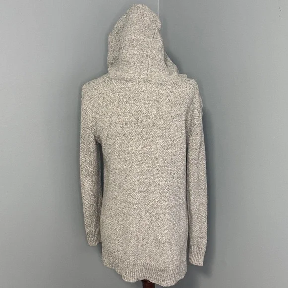 American Eagle Women’s Gray Hooded Sweater Sz M - Picture 4 of 6